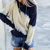 Hooded Gradient Long Sleeve Loose Sweatshirt