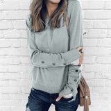 Buttoned Sleeve Sweatshirt