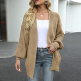 Balloon Sleeve Chunky Cardigan