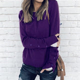 Buttoned Sleeve Sweatshirt