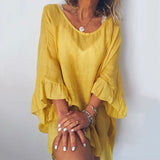 Ruffled Linen Dress