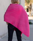 Solid Pull On Scarf Poncho