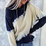 Hooded Gradient Long Sleeve Loose Sweatshirt