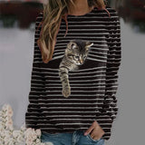 Cat Striped T-Shirt