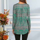 Printed Loose Long Sleeve Shirt