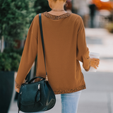 V-neck sexy off-the-shoulder T-shirt