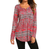 Printed Loose Long Sleeve Shirt