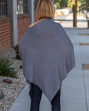 Solid Pull On Scarf Poncho