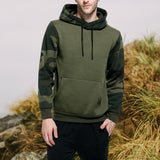 Camouflage Colorblock Casual Sweatshirt