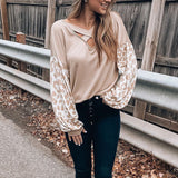 Crossed Leopard Print T-shirt