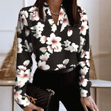 V-Neck Loose Printed Shirt