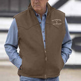 Men's Trendy Slim Print Vest Jacket