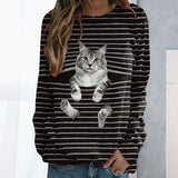 Cat Striped T-Shirt