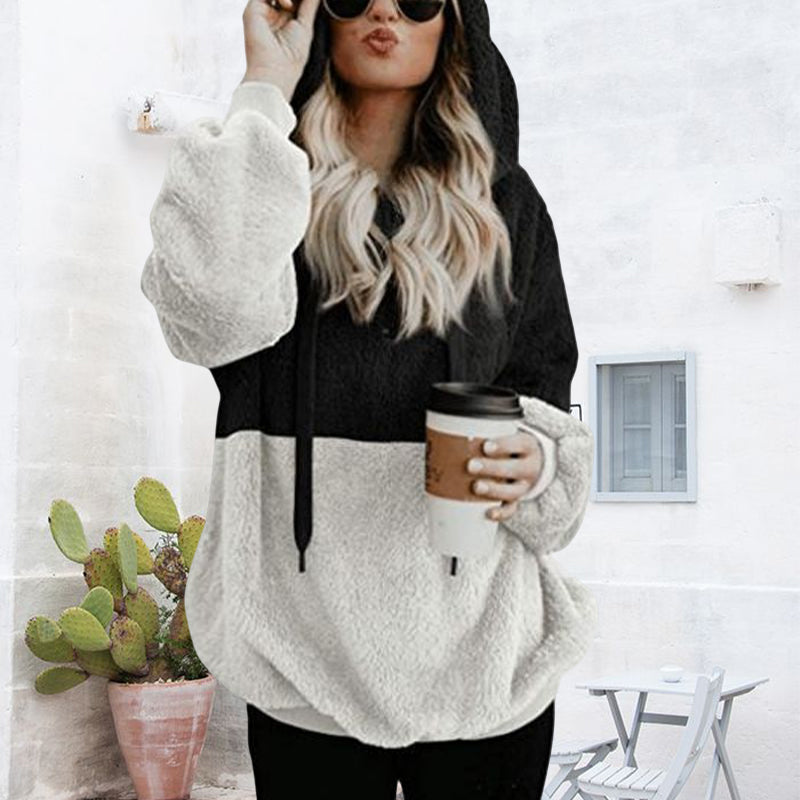 Panelled Hooded Sweater