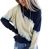 Hooded Gradient Long Sleeve Loose Sweatshirt