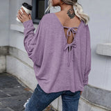 Tie-Back Drop-Shoulder T-Shirt