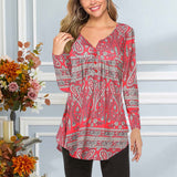 Printed Loose Long Sleeve Shirt