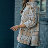 Woolen Plaid Coat
