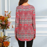 Printed Loose Long Sleeve Shirt