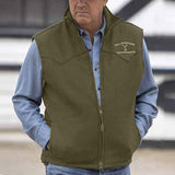 Men's Trendy Slim Print Vest Jacket