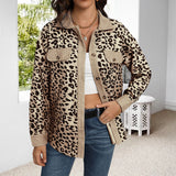 Corduroy Leopard Print Jacket