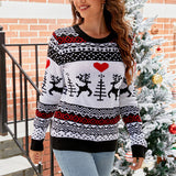Women's Christmas Graphic Pattern Jacquard Pullover Sweater Jumper