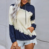 Hooded Gradient Long Sleeve Loose Sweatshirt