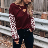 Crossed Leopard Print T-shirt