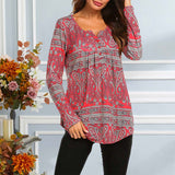 Printed Loose Long Sleeve Shirt