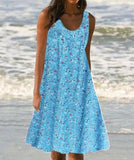 Beach Sleeveless Print Dress