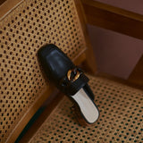 Block Heel Clog Mules