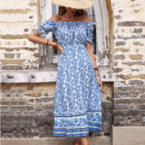 Alisa Maxi Dress-Porcelain Print