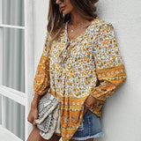 Long Sleeves Printed Shirts Blouses
