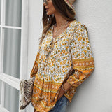 Long Sleeves Printed Shirts Blouses