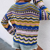Round Neck Colorful Fashion Loose Sweater Jumpers