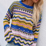 Knit Crochet Long Sleeve Knit Top