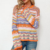 Knit Crochet Long Sleeve Knit Top