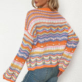 Knit Crochet Long Sleeve Knit Top