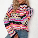 Crochet Knitted Sweater Pullover