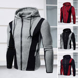 Mens Fleece Jackets Contrast Hoodies