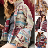 Vintage Pattern Wool Coat