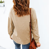 Turtleneck Drawstring Long Sleeve Sweatshirt