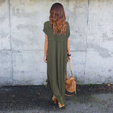 V-neck Slit Long Skirt