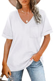 Women's Petal Sleeve Casual T-shirts - Pink