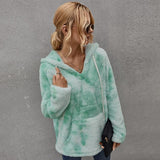 Women's Plush Tie-Dye Hoodies