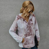 Women's Plush Tie-Dye Hoodies