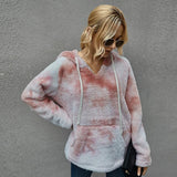 Women's Plush Tie-Dye Hoodies