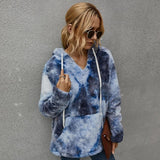 Women's Plush Tie-Dye Hoodies