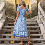 Alisa Maxi Dress-Porcelain Print