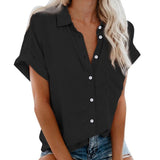 Solid Color Loose Oversized Short Sleeve Shirt